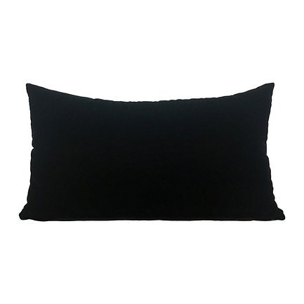 Black Velvet Lumbar Pillow