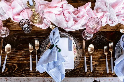 Cheesecloth Gauze Table Runner, Blush