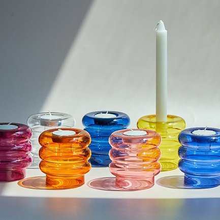 Abstract Glass Tapers (Assorted Colors)