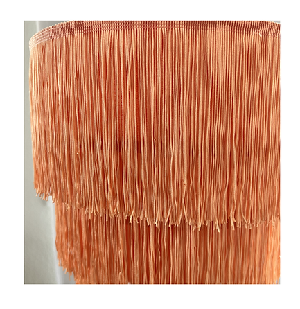 2-Tier Fringe Pendant, Peach