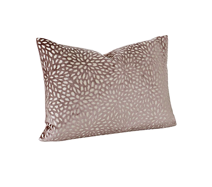 Rose Velvet Lumbar Pillow