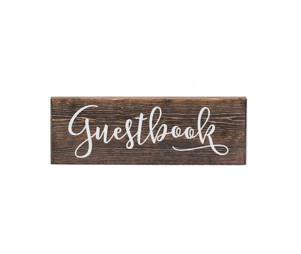 Wooden Guestbook Sign