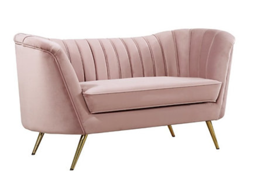 Everly Velvet Loveseat