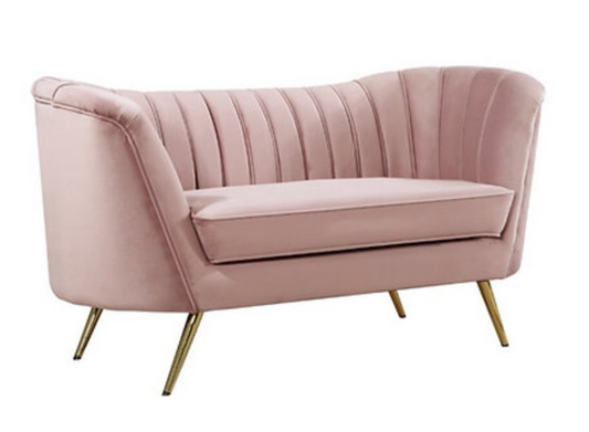 Everly Velvet Loveseat