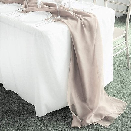 Chiffon Table Runner, Champagne