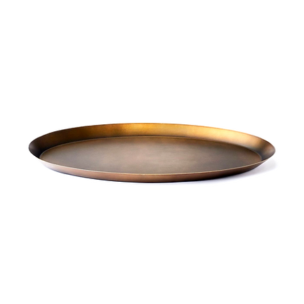 Gold Oval Serving Tray