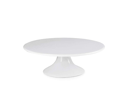 Cake Stand, White Ceramic, Small (9"D)