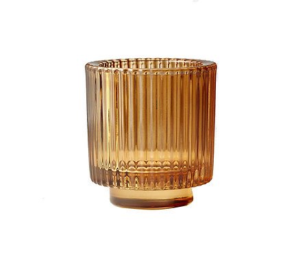 Kelly Amber Tea Light Candle Holder