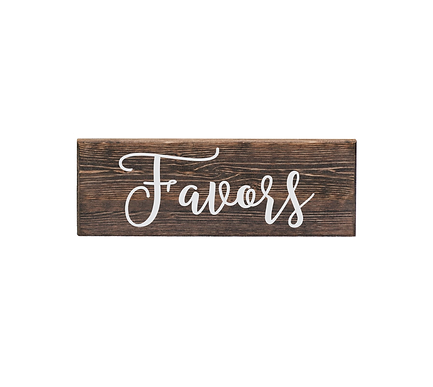 Wooden Favors Sign