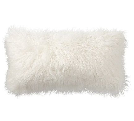 Ivory Faux Fur Pillow