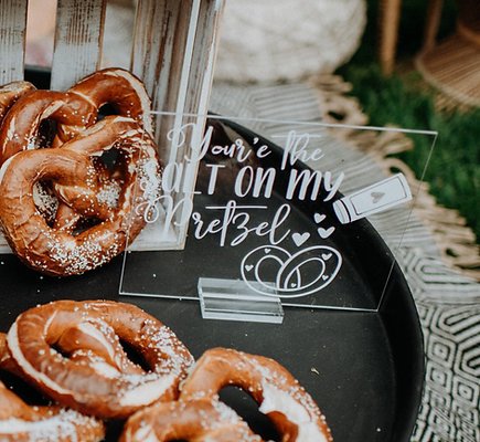 Salt On My Pretzel Sign w/ Stand