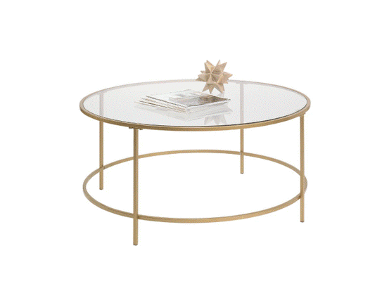 Gold Glass Coffee Table