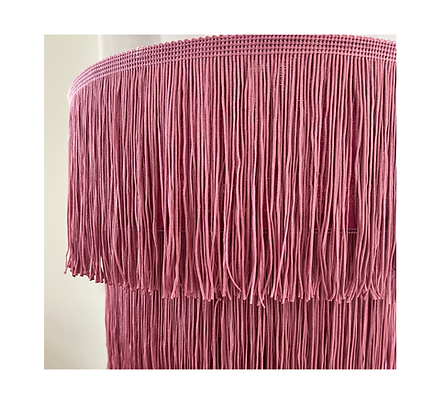 3-Tier Fringe Pendant, Mauve