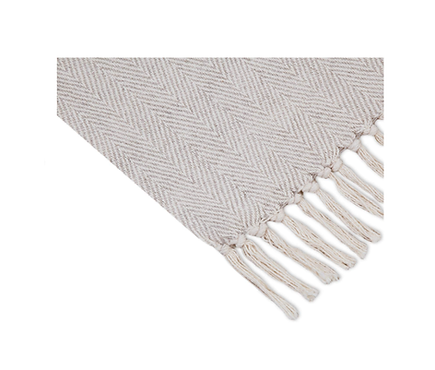 Blanket, Cream Herringbone