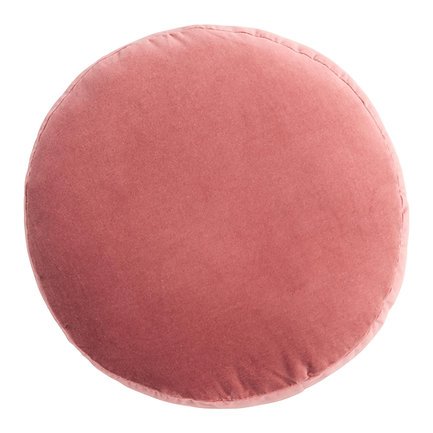 Round Rouge Velvet Pillow