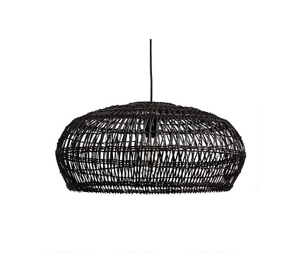 Oval Pendant, Black