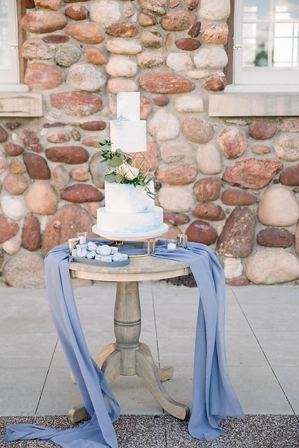 Chiffon Table Runner, Dusty Blue