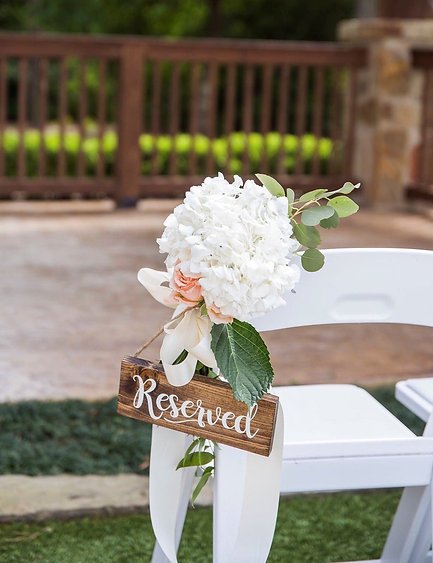 Wooden Reserved Sign - Weathered Gray