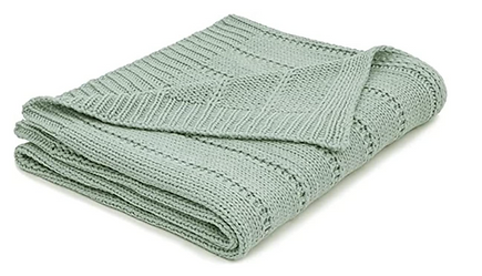 Blanket, Knit Sage