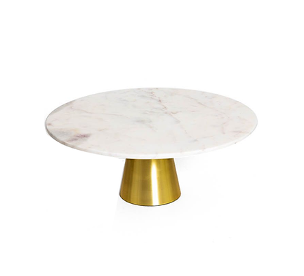 Marble + Brass Cake Stand