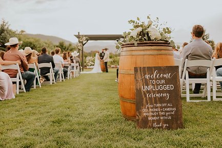 Unplugged Ceremony Sign, 20" x 30"