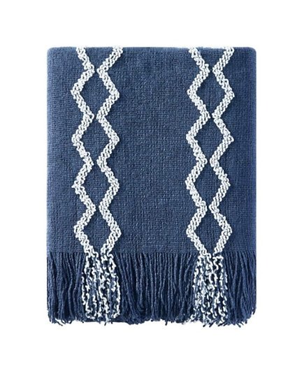 Blanket, Navy Diamond