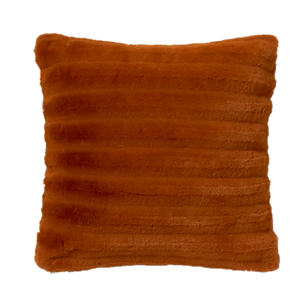 Burnt Orange Faux Fur Pillow