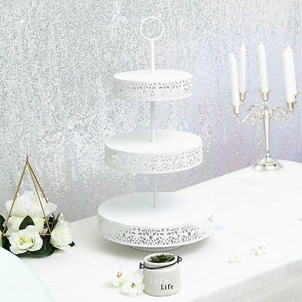 3-Tier White Dessert Stand