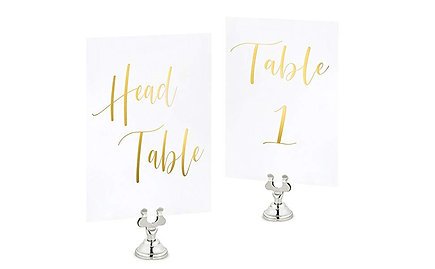 Gold Foil Table Numbers