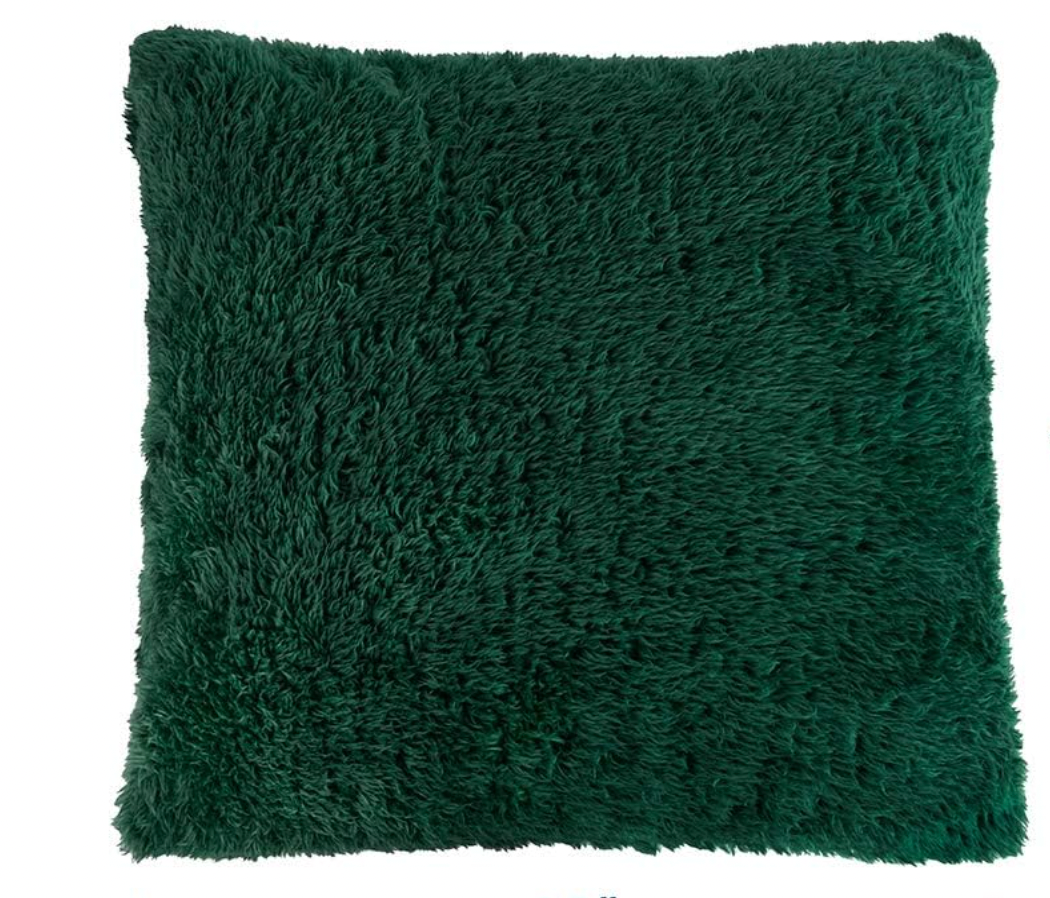 Green Faux Fur Pillow
