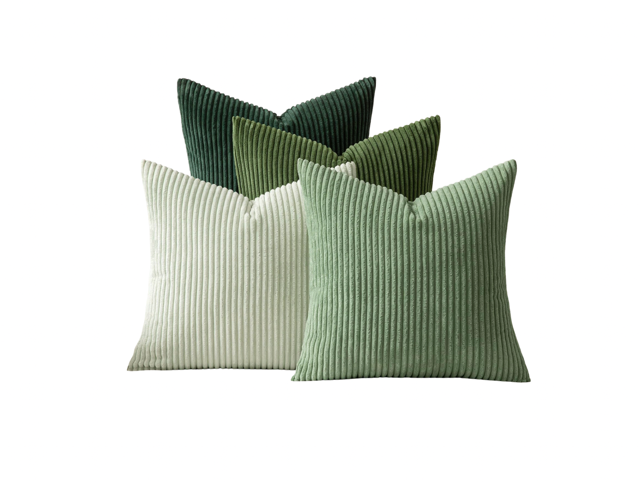 Green Ombre Velvet Pillow Set