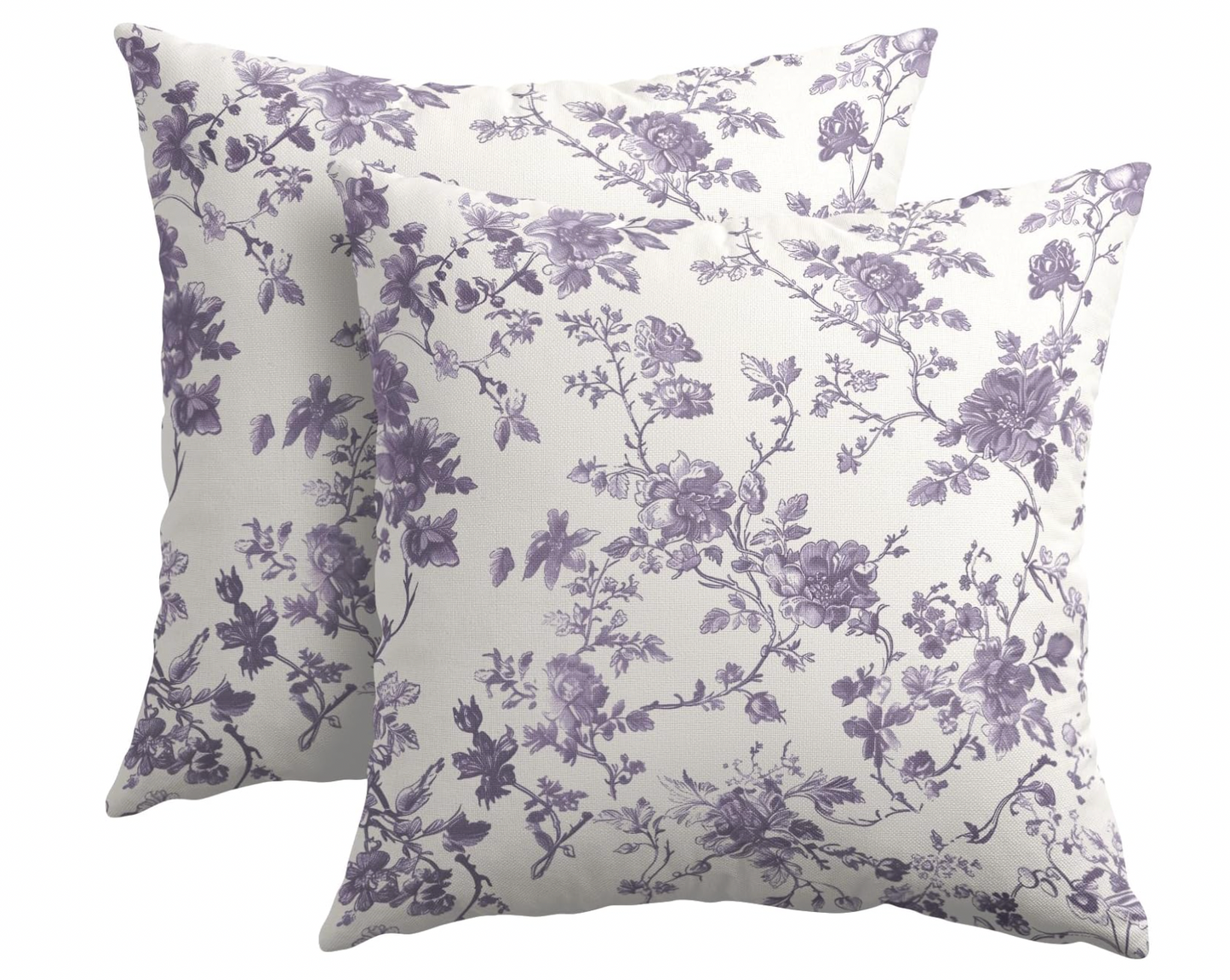 Purple Floral Pillow
