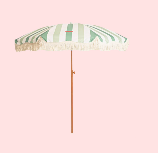 Green Striped Umbrella