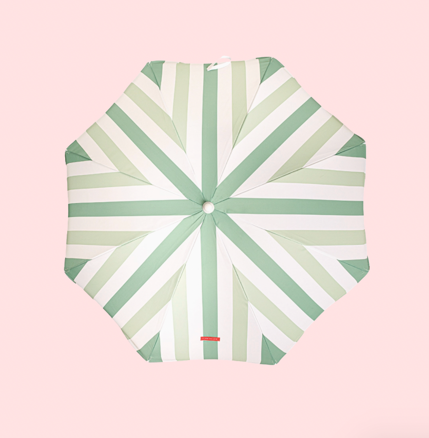 Green Striped Umbrella