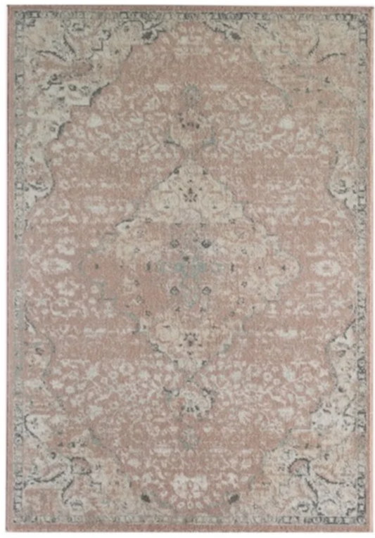 Sasha Pink + Ivory Rug