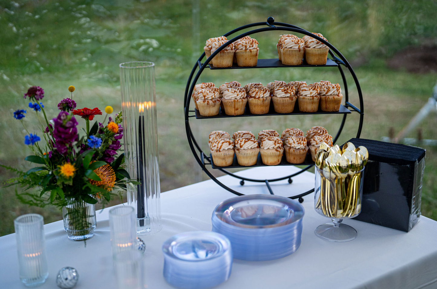 3-Tier Black Cupcake Stand