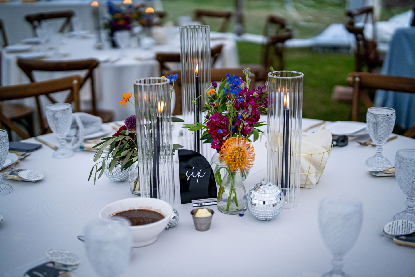 Ribbed Hurricane Chimney Vases