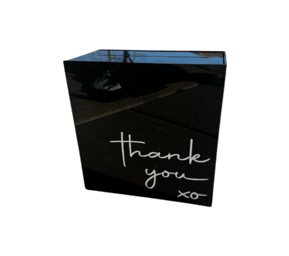 Black Acrylic "Thank You" Card Box