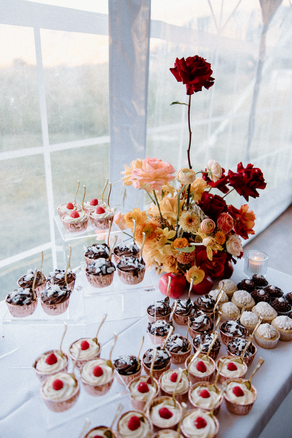 Clear Acrylic Dessert Stands - Set of 4
