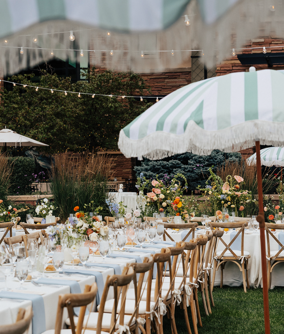 Green Striped Umbrella