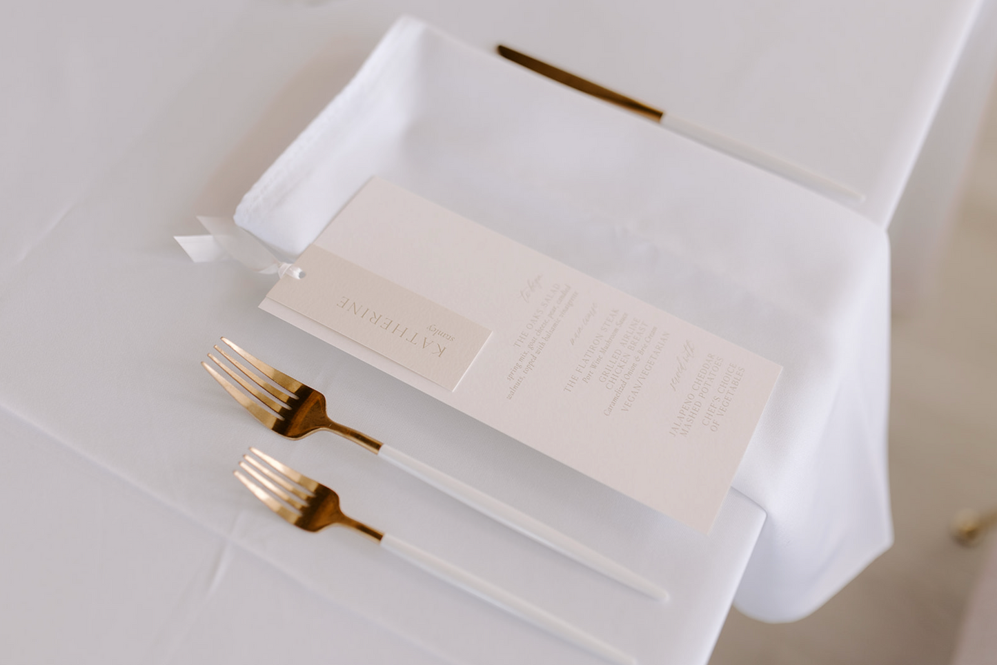 Gold/White Flatware