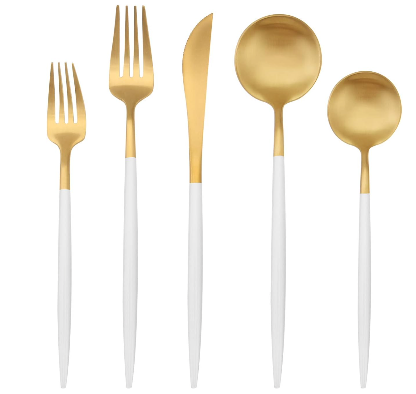 Gold/White Flatware